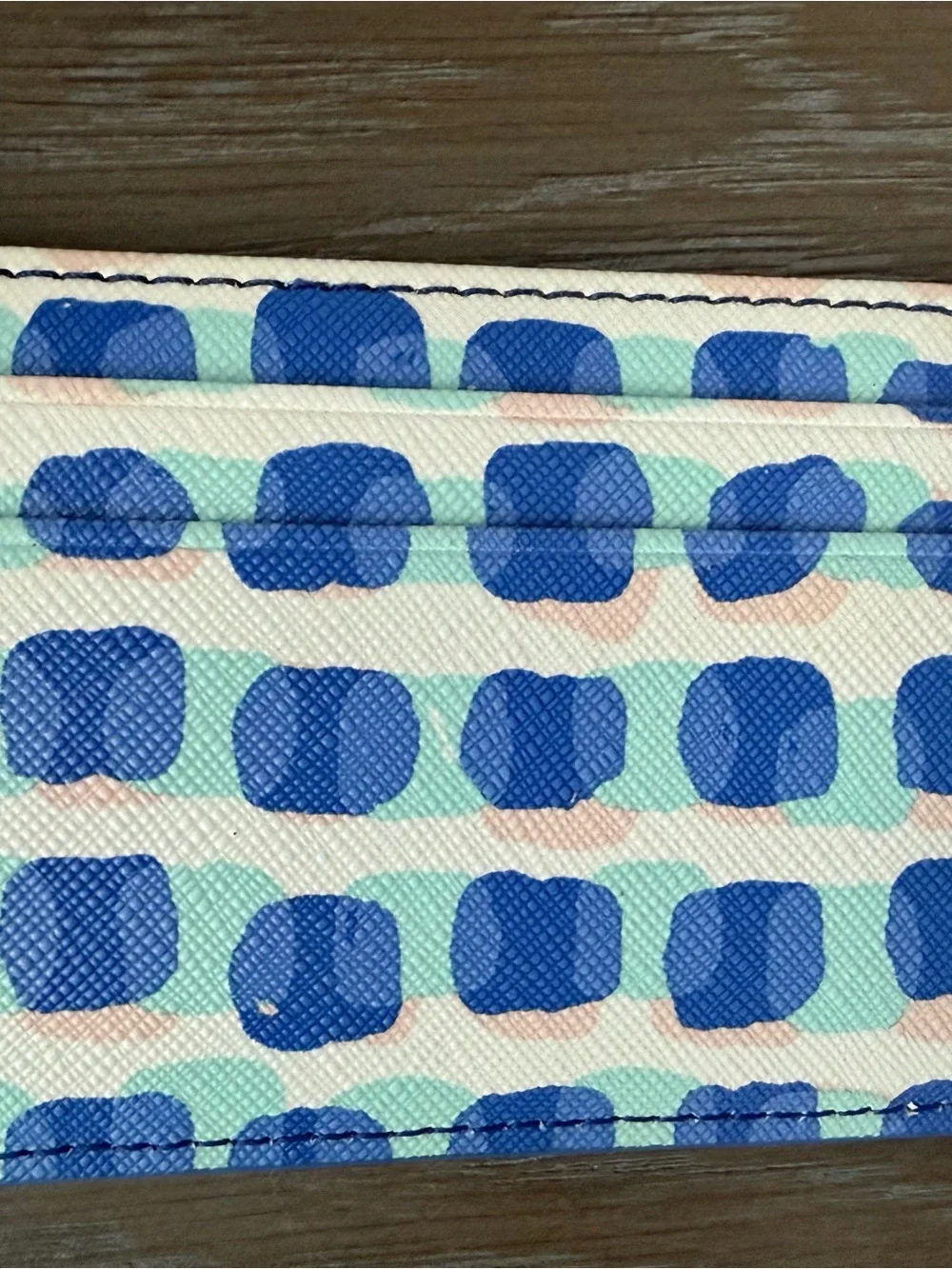 Kate Spade New York Blue Geometric Print Card Holder